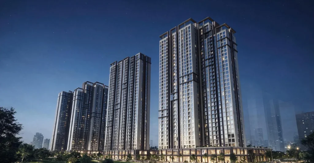 Phối cảnh các tòa tháp The CityOn về đêm