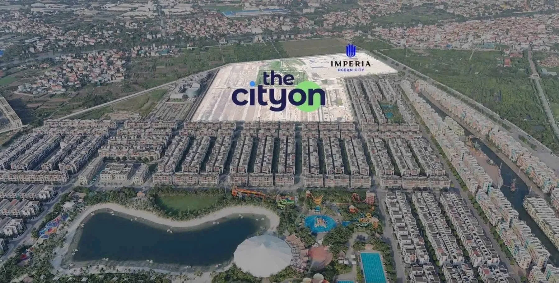 Toàn cảnh khu đất xây dựng The CityOn trong đại đô thị Imperia Ocean City nhìn từ trên cao
